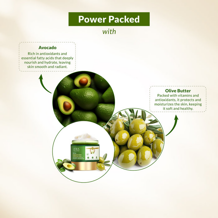 Lotus Botanicals 100% Pure Avocado & Olive Butter HydraMelt Body Cream