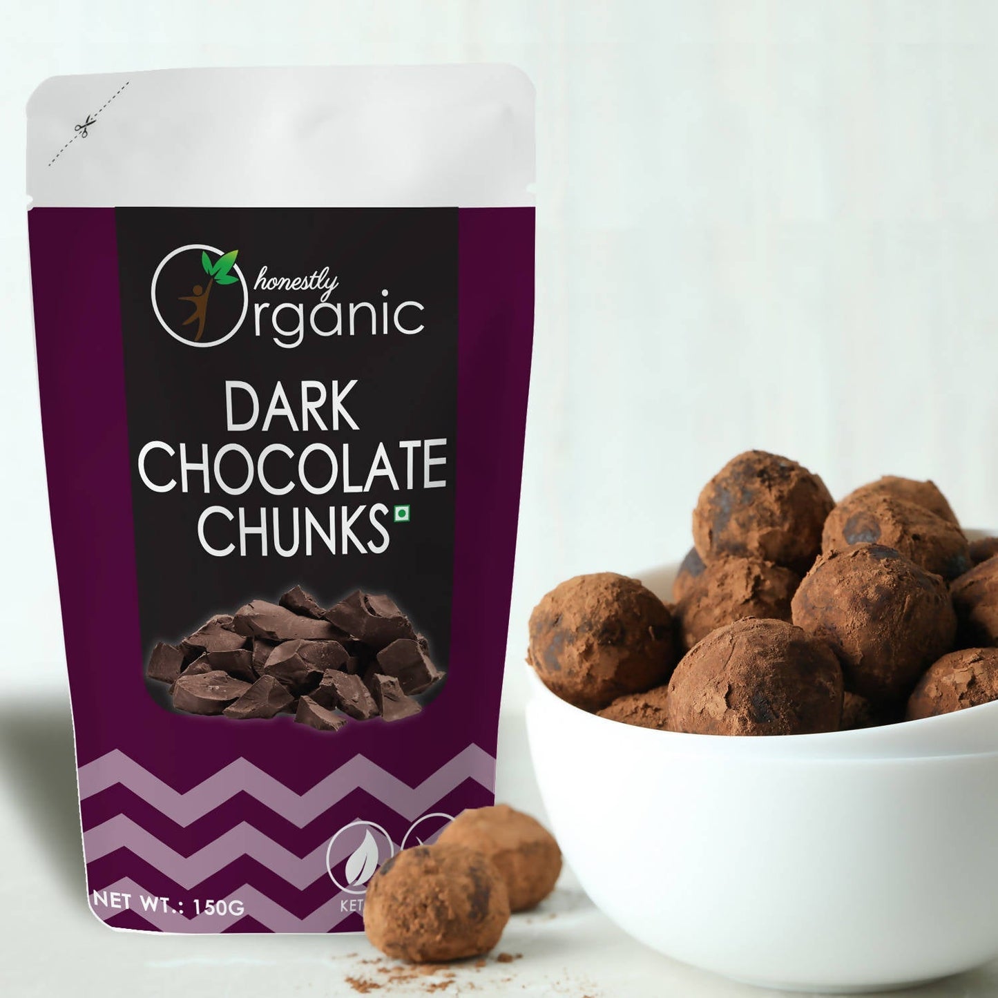 D-Alive Honestly Organic Dark Chocolate Chunks - Drmedicart
