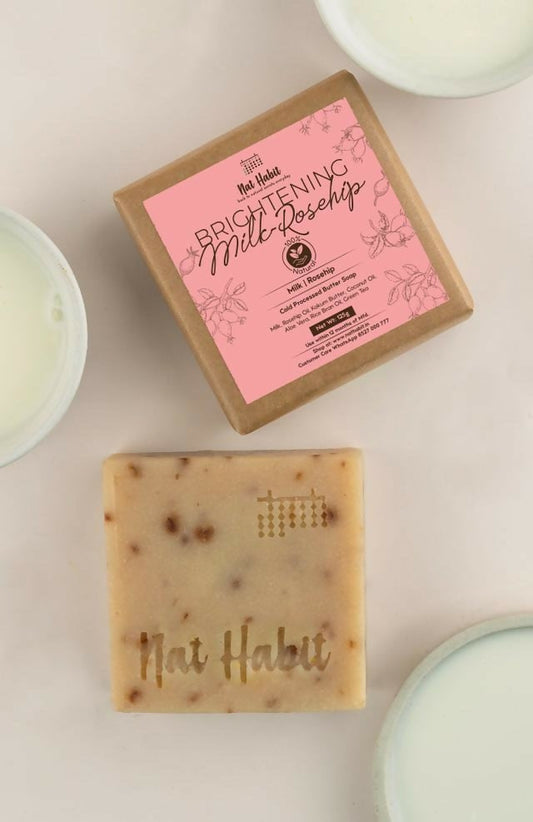 Buy Nat Habit Cold Processed Brightening Milk-Rosehip Soap from DrMediCart, Ship from India to USA