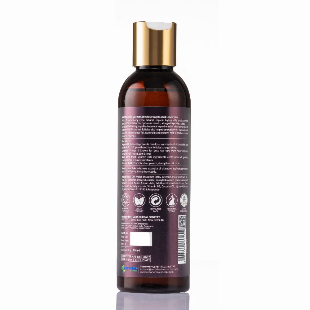 Prisa Organics Argan Coconut Shampoo