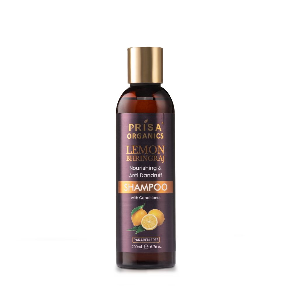Buy Prisa Organics Lemon Bhringraj Nourishing & Anti Dandruff Shampoo from DrMediCart, Ship from India to USA