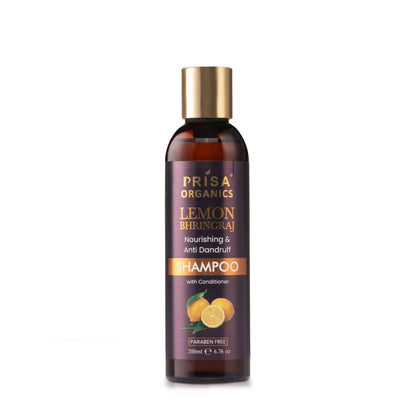 Buy Prisa Organics Lemon Bhringraj Nourishing & Anti Dandruff Shampoo from DrMediCart, Ship from India to USA