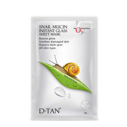 Professional O3+ Snail Mucin Instant Glass Sheet Mask