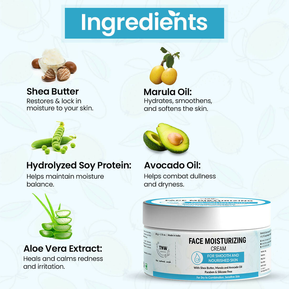 The Natural Wash Face Moisturizing Cream