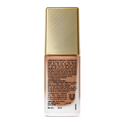 Lakme 9to5 Hya Matte Foundation + Hyaluronic Acid - Neutral Chestnut