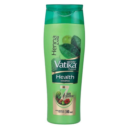 Dabur Vatika Health Shampoo For Smooth, Shiny & Nourished Hair, Repairs Hair damage, Controls Frizz, For All Hair Types