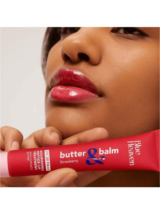 Blue Heaven Butter & Balm Peptide Infused Tinted Lip Balm with SPF20 PA++ - Cocoa