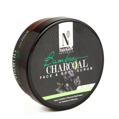 NutriGlow NATURAL'S Bamboo Charcoal Face & Body Scrub