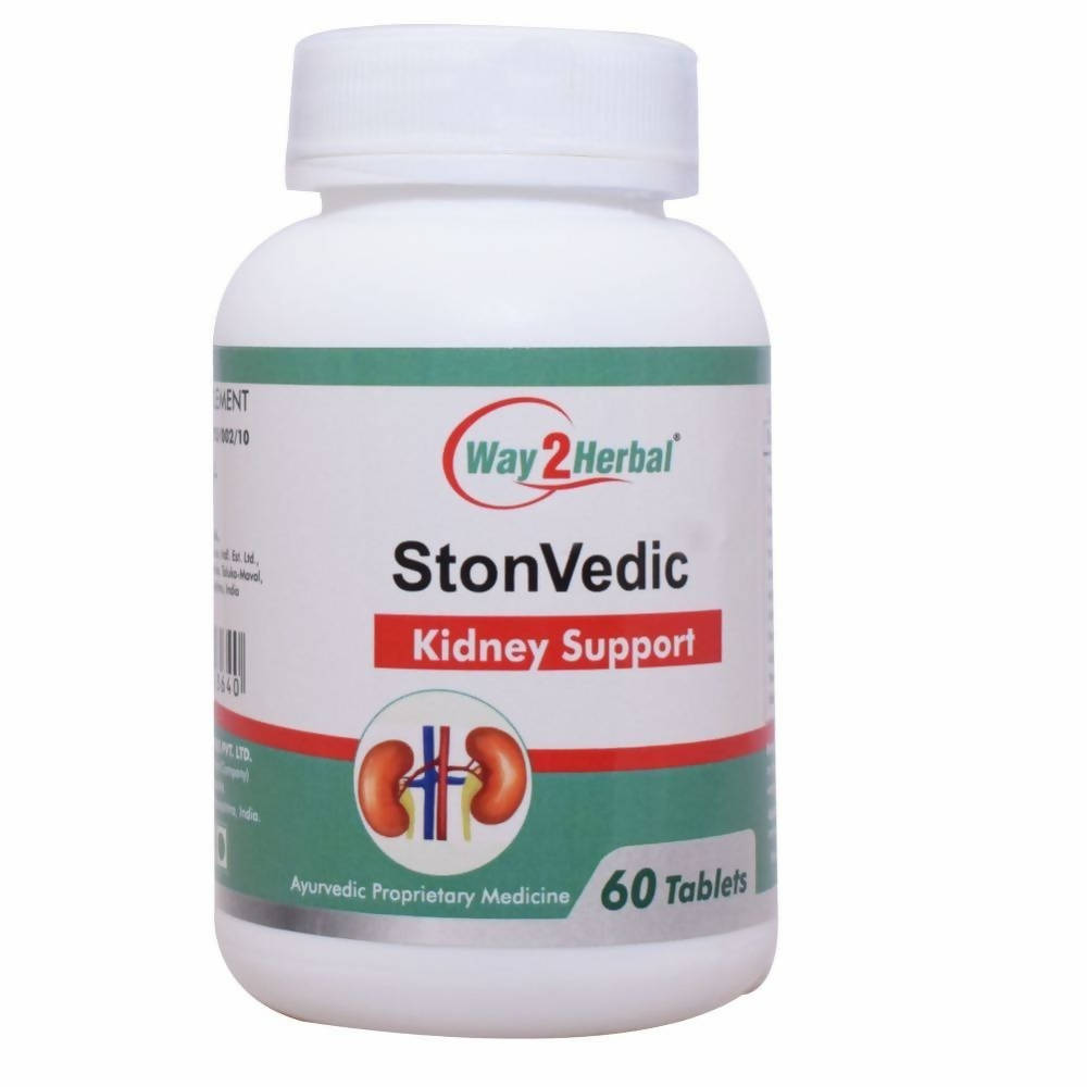 Buy Way2herbal Stonvedic Kidney Support Tablets from DrMediCart, Ship from India to USA