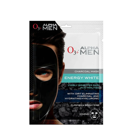 Buy Professional O3+ Alpha Men Energy White Charcoal Face Sheet Mask from DrMediCart, Ship from India to USA