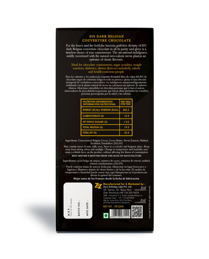 Zevic 85% Dark Belgian Couverture Chocolate