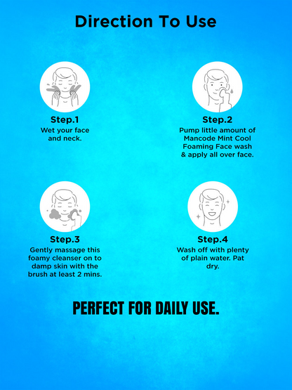 Mancode Refreshing Mint Cool Foaming Face Wash