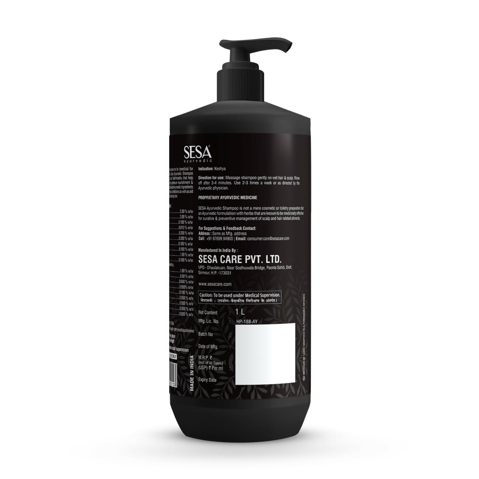 Sesa Ayurvedic Black Medicinal Shampoo