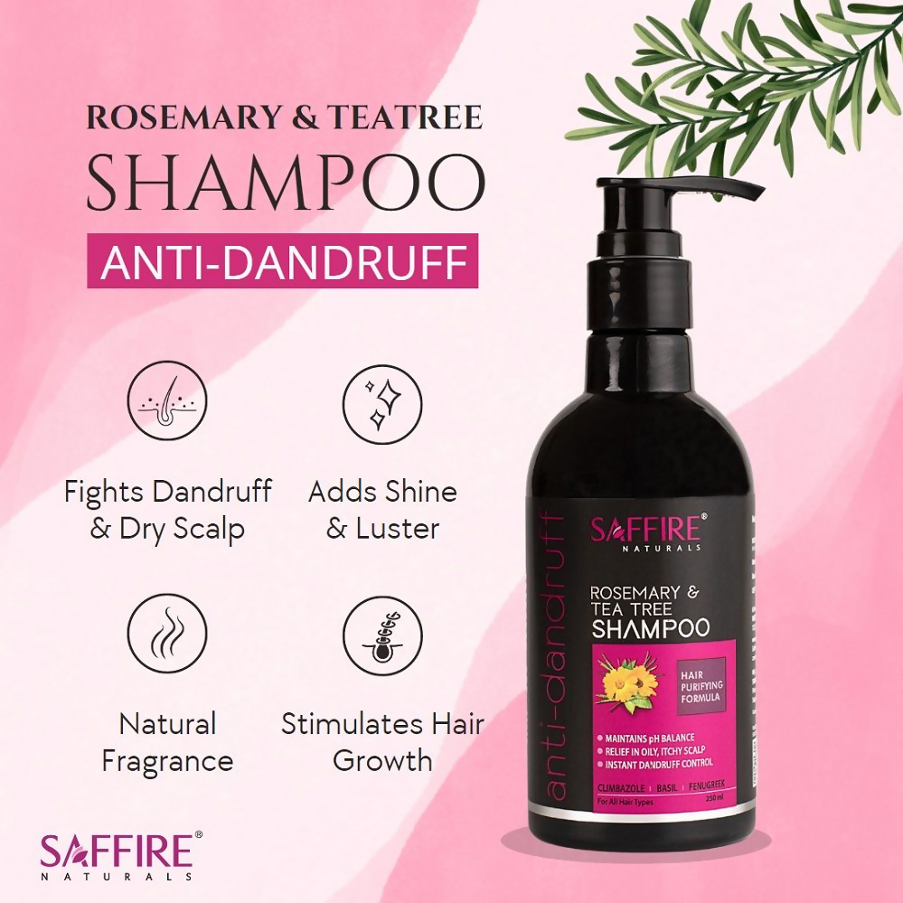 Saffire Naturals Rosemary & Tea Tree Anti-Dandruff Shampoo