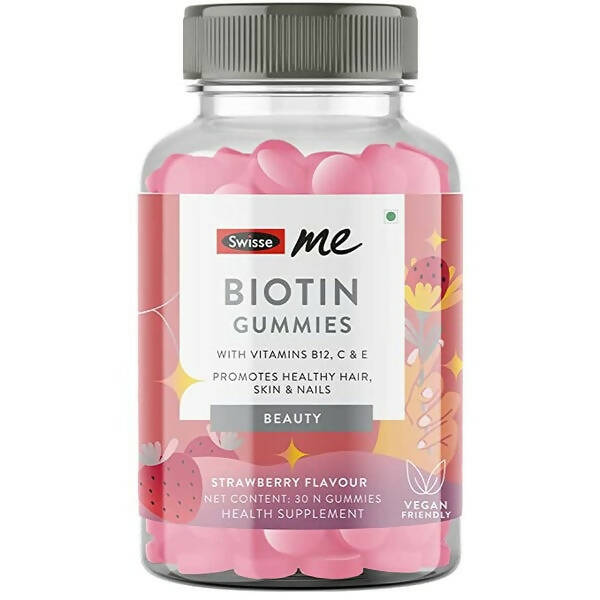 Swisseme Biotin Gummies With Vitamin B12, C & E For Healthy Hair & Nails - DrMediCart