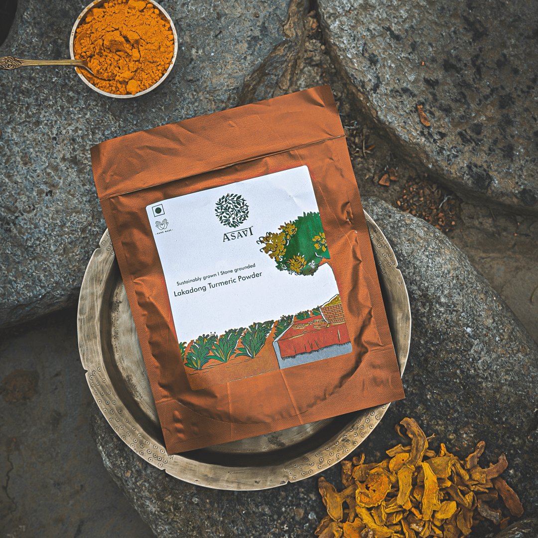 Asavi Stonemade Lakadong Turmeric Powder