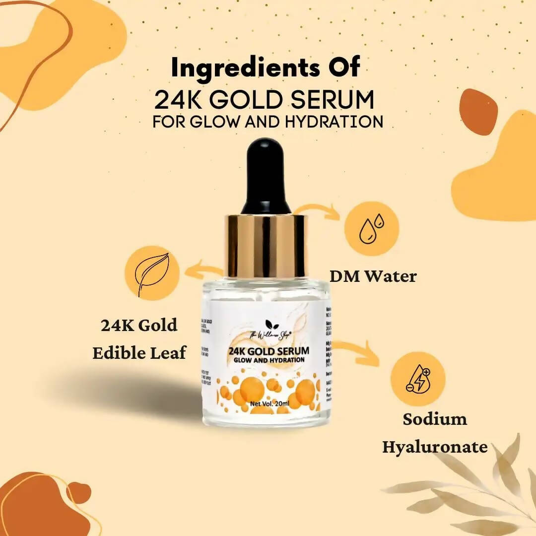 The Wellness Shop 24k Gold Serum for Glow and Hydration - Drmedicart