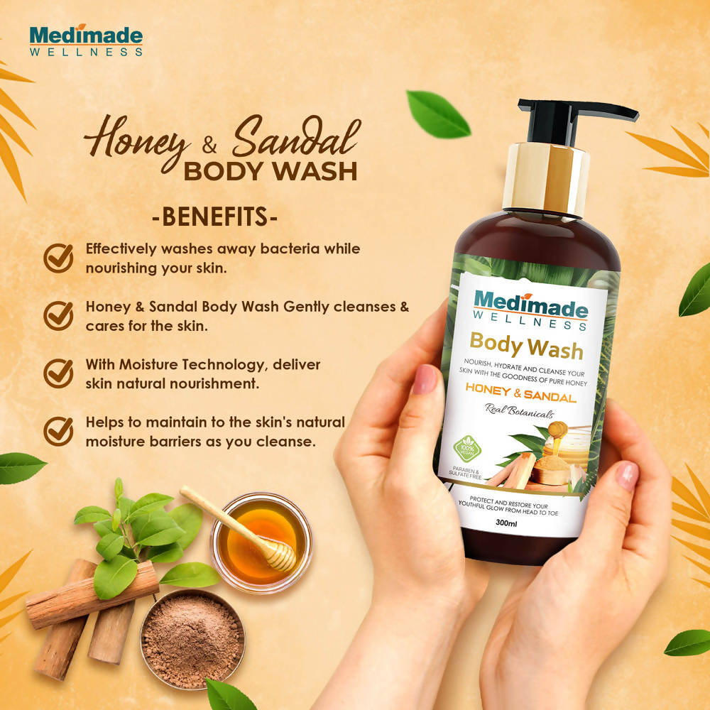 Medimade Wellness Honey & Sandal Body Wash - DrMediCart