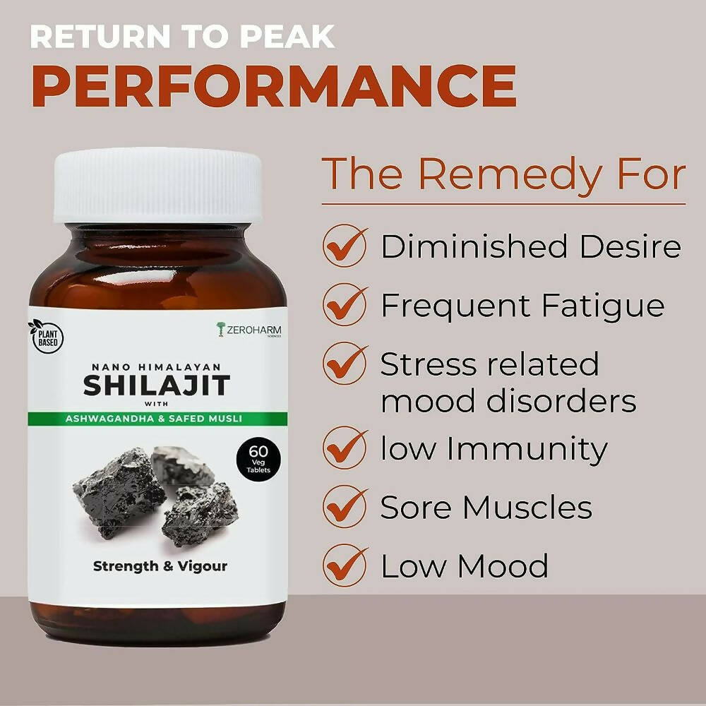 Zeroharm Nano Himalayan Sj With Ashwagandha, Safed Musli - Drmedicart