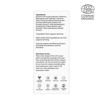 Juicy Chemistry Hibiscus, Amla & Bhringaraj Organic Hair Oil