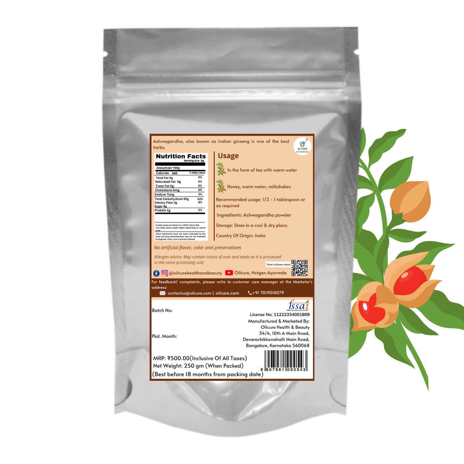 Nxtgen Ayurveda Ashwagandha Powder
