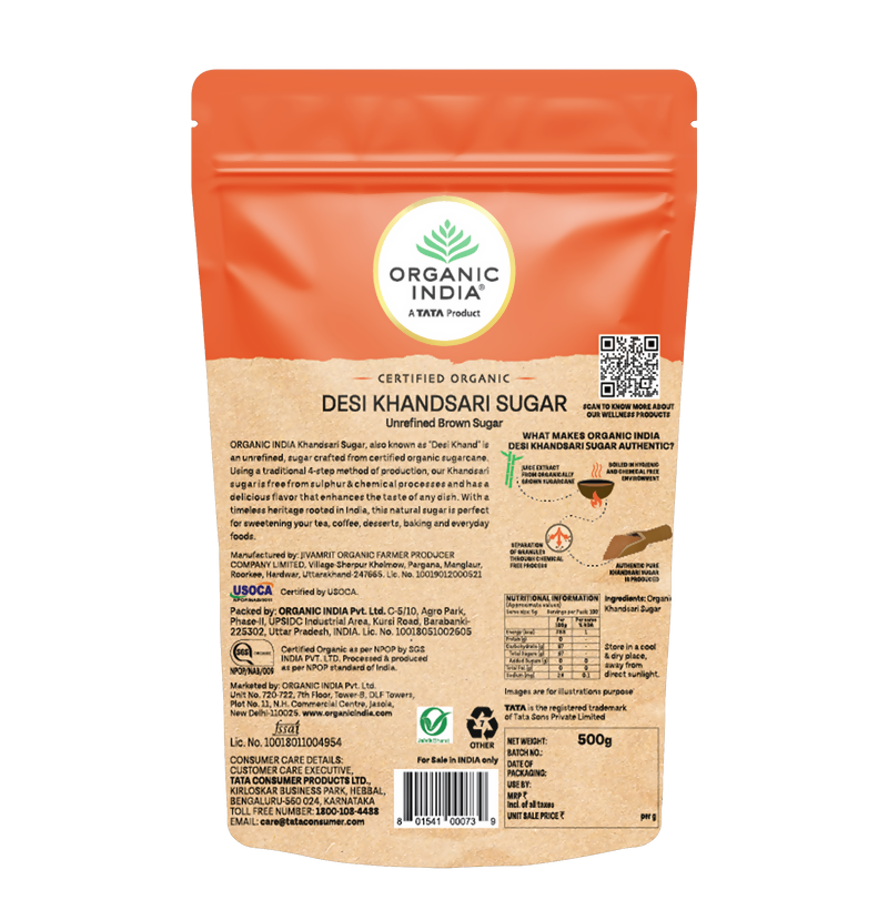 Organic India Desi Khandsari Sugar (Unrefined Brown Sugar)