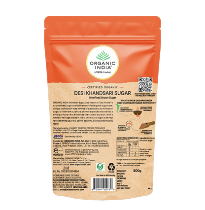 Organic India Desi Khandsari Sugar (Unrefined Brown Sugar)