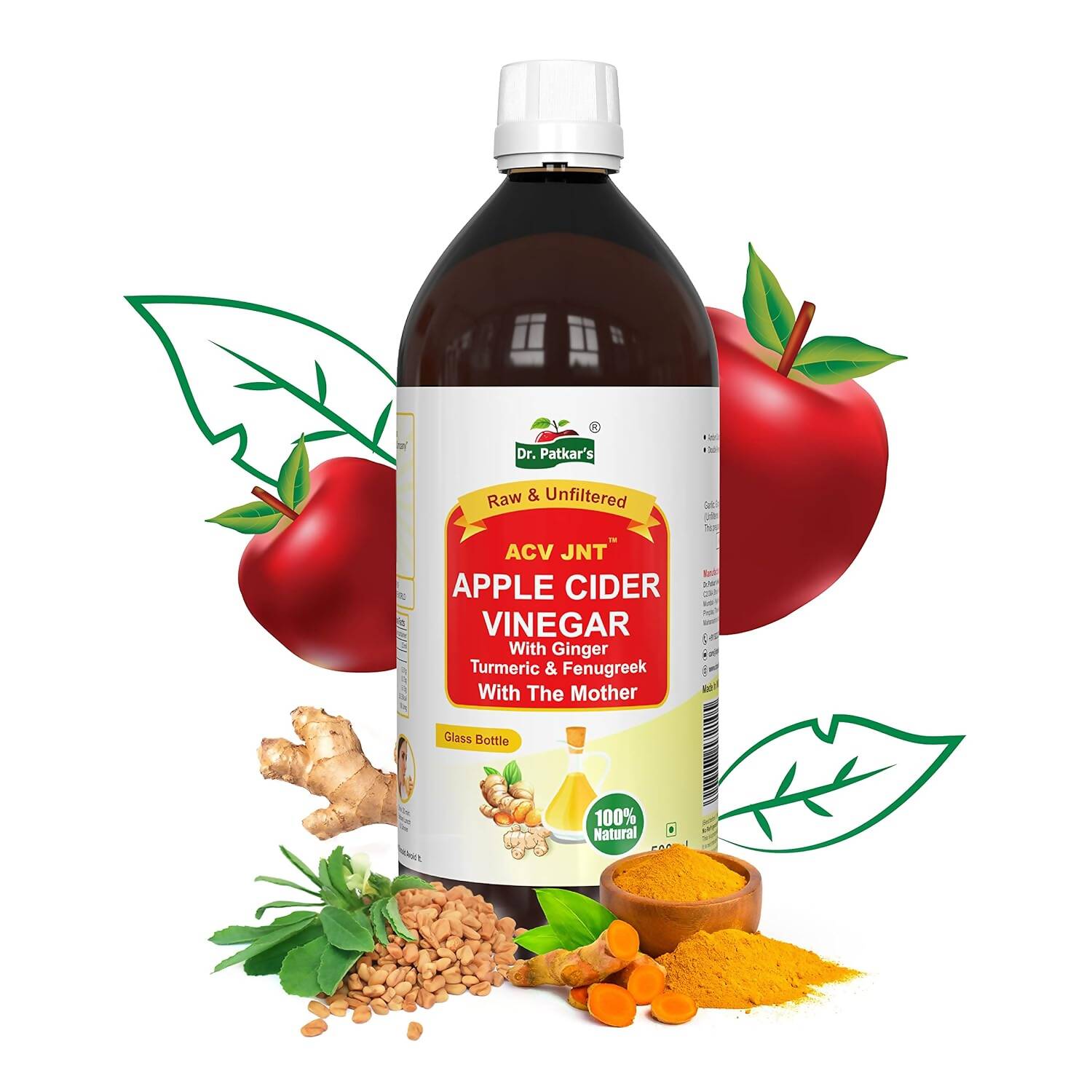 Buy Dr. Patkar's - Apple Cider Vinegar with Ginger, Turmeric & Fenugreek from DrMediCart