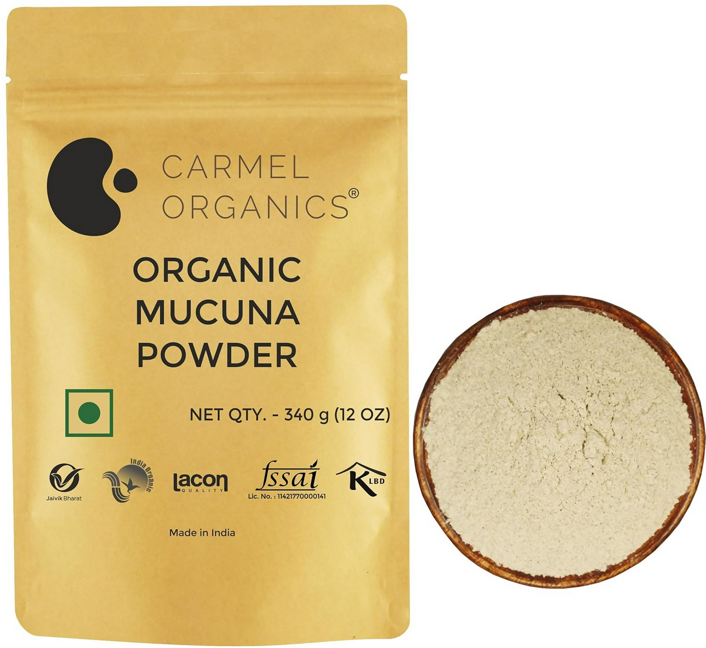 Carmel Organics Mucuna (Kapikacchu) White Seed Powder