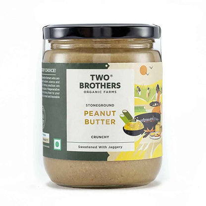 Two Brothers Organic Farms Peanut Butter Crunchy| Sweetened with Jaggery