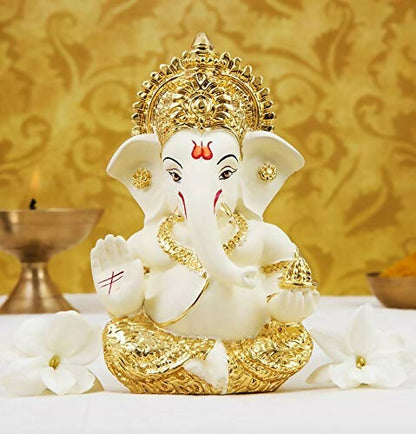 Buy Gold Art India Ceramic Ganesh Idol