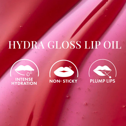 mCaffeine Shades Hydra Gloss Tinted Lip Oil Hydrates Plumps Non-sticky - Cherry Glaze