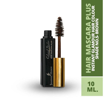 Shahnaz Husain Hair Mascara Plus Shade No.5 - Brown 10 ml