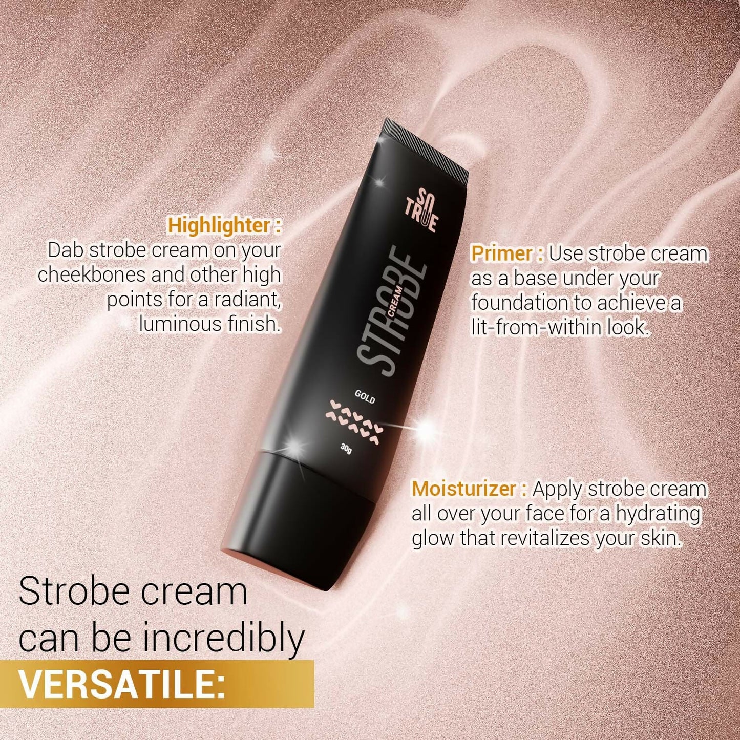 Sotrue Strobe Illuminating Cream + Moisturizer With Hyaluronic Acid - Gold