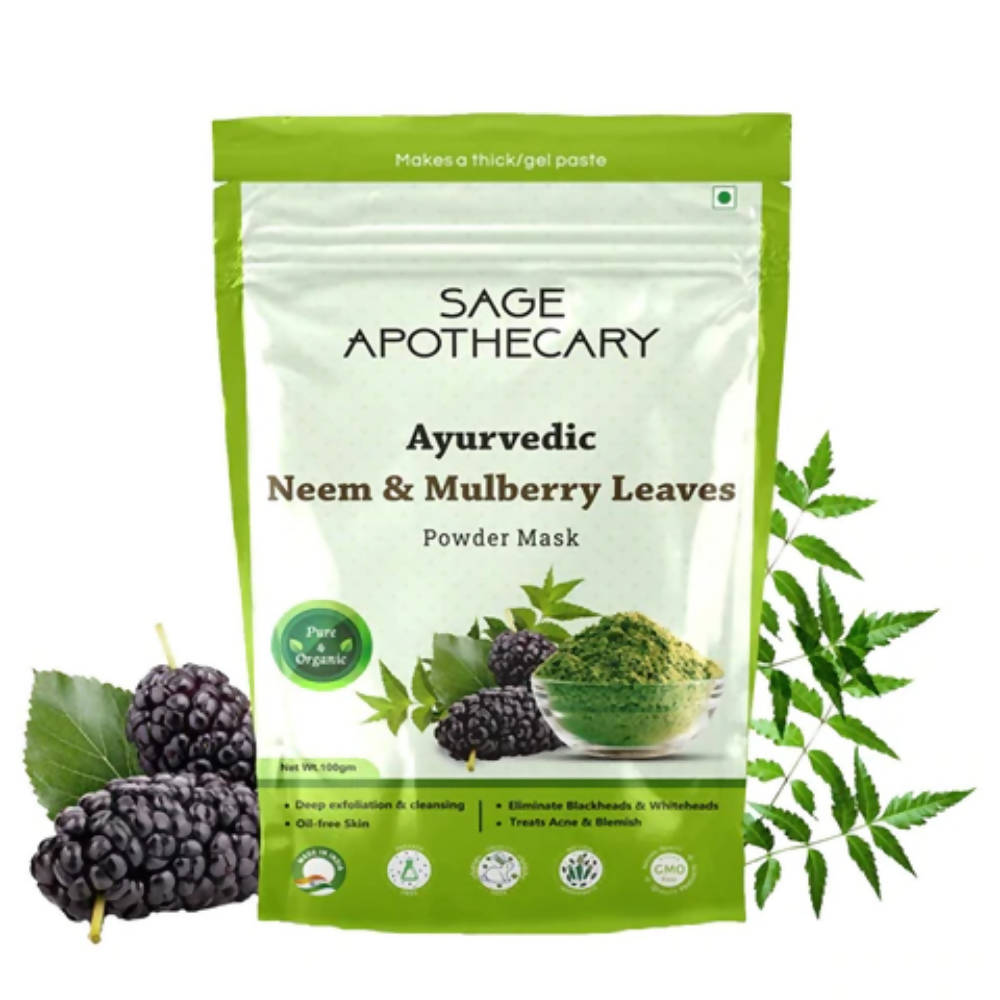 Sage Apothecary Ayurvedic Neem & Mulberry Leaves Powder Face Mask