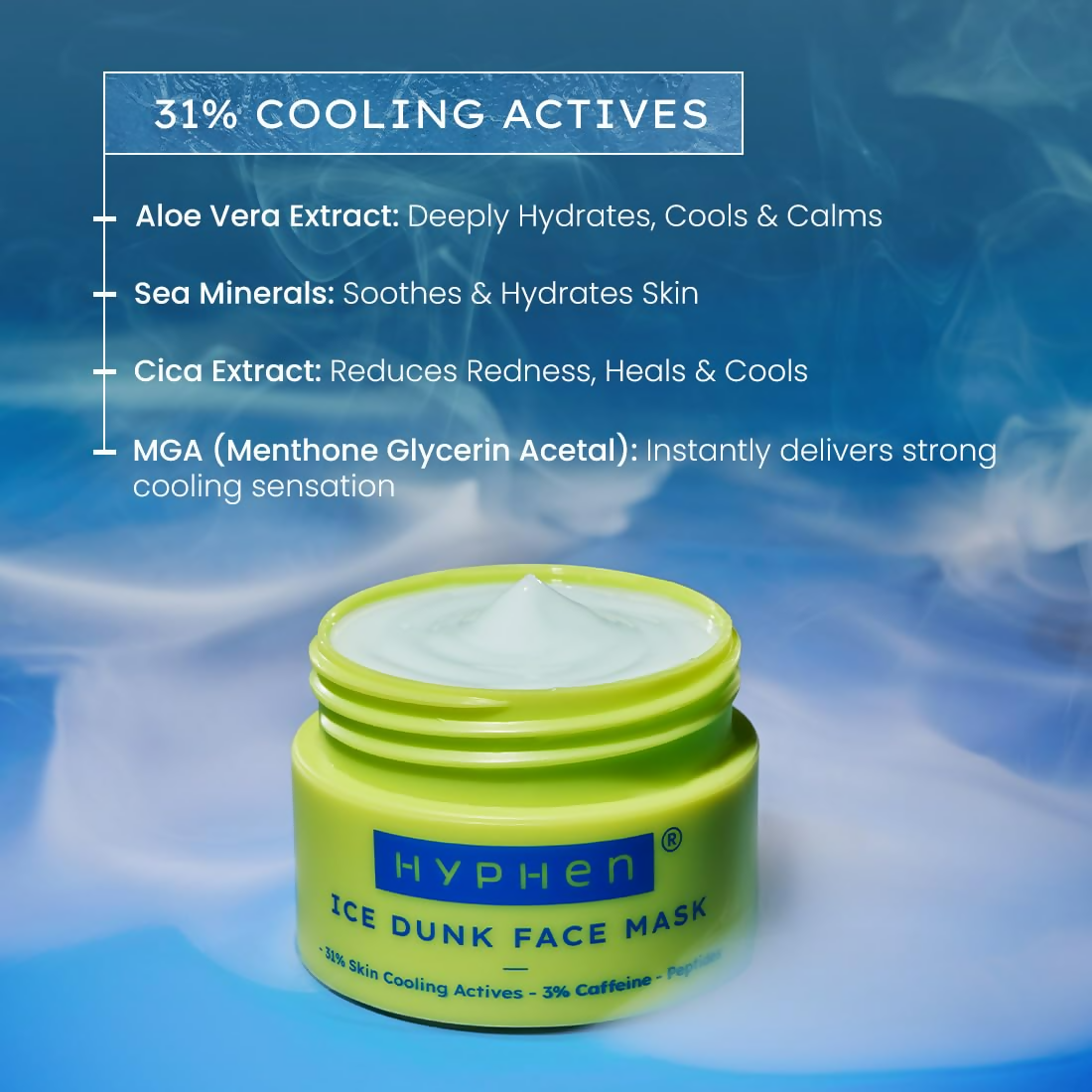 Hyphen Ice Dunk Instant Cooling Face Mask