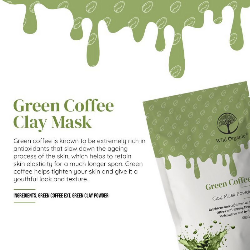 Wild Organic Green Coffee Clay Mask Powder