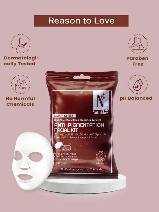 Nutriglow Advanced Organics Unisex Salon Series Anti-Pigmentation Facial Kit