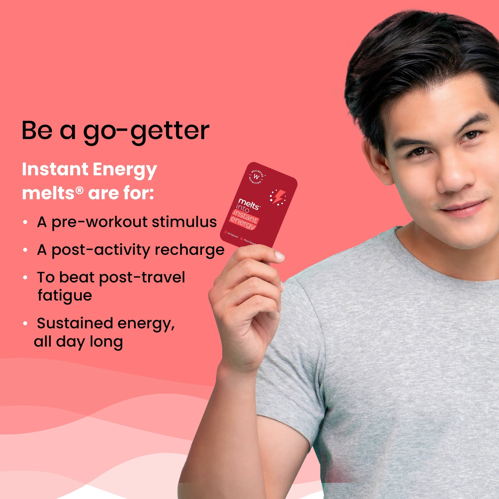 Buy Wellbeing Nutrition Melts Instant Energy Oral Strips from DrMediCart, Ship from India to USA