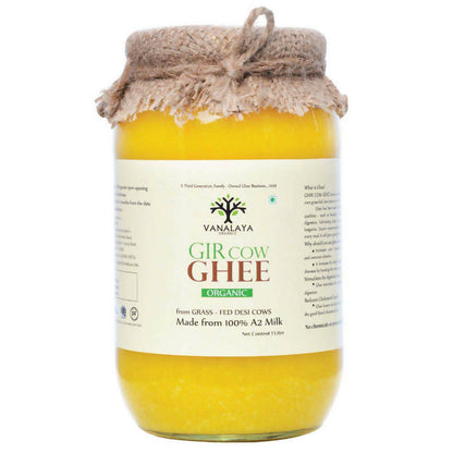 Vanalaya Organic Gir Cow Ghee | A2 Milk Prepared By Traditional Bilona Method | 100 % Pure A2 Ghee, Natural & Healthy