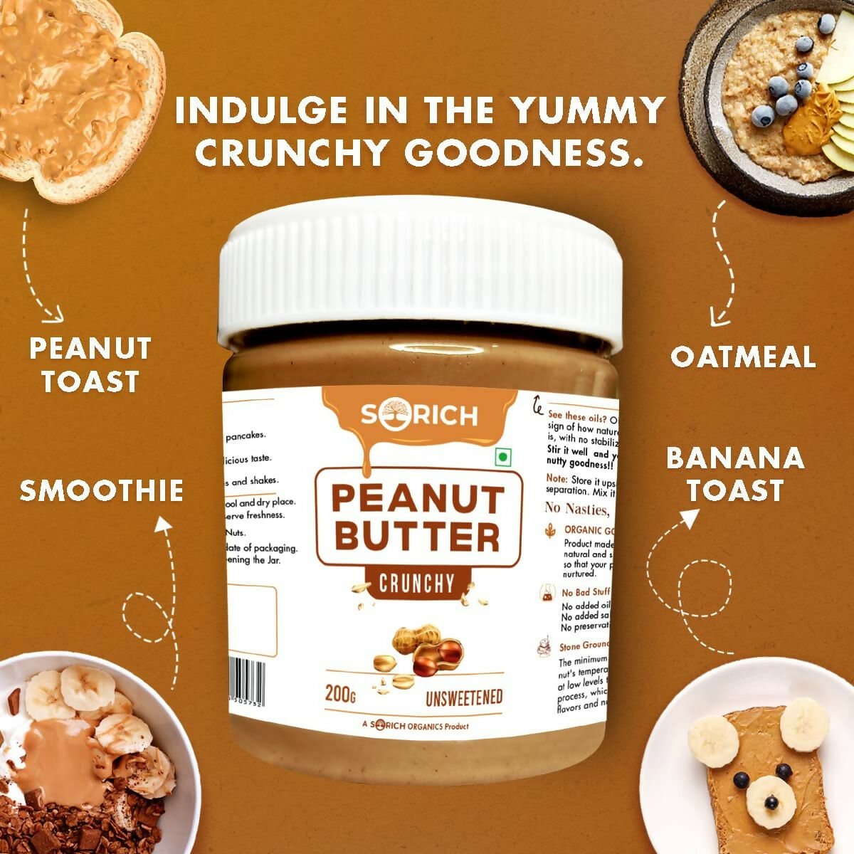 Sorich Organics All Natural Peanut Butter Crunchy