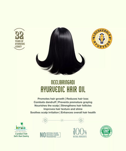 LocoKerala Neelibringadi Ayurvedic Hair Oil – For Healthy Scalp & Luxuriant Growth