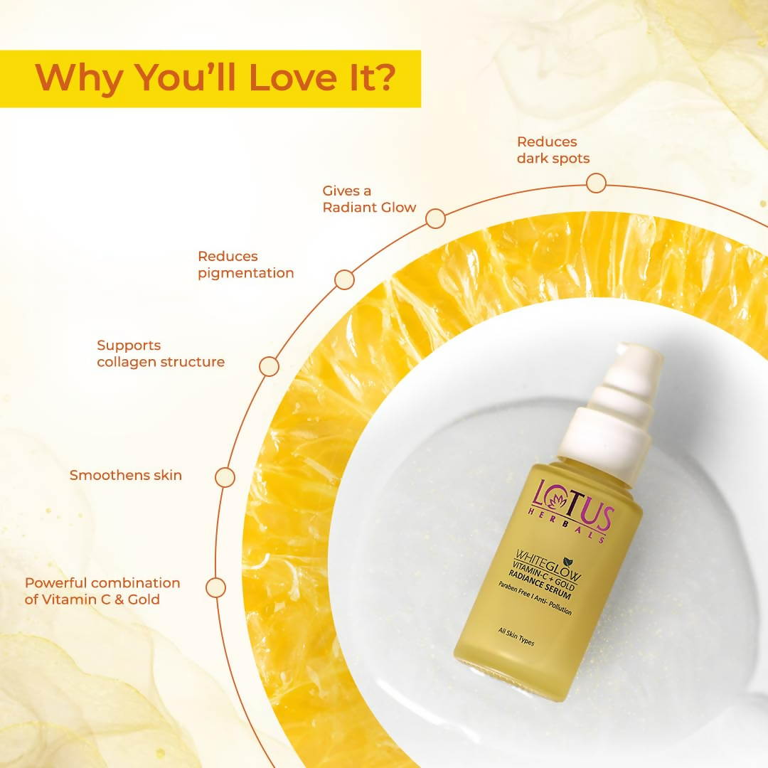 Lotus Herbals WhiteGlow Vitamin C and Gold Radiance Face Serum