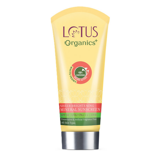 Lotus Organics Sheer Brightening Mineral Sunscreen SPF 50 PA +++