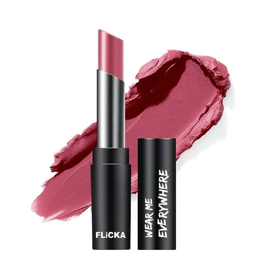 FLiCKA Wear Me Everywhere Creamy Matte Lipstick Caramel Cupcake - Pink Nude