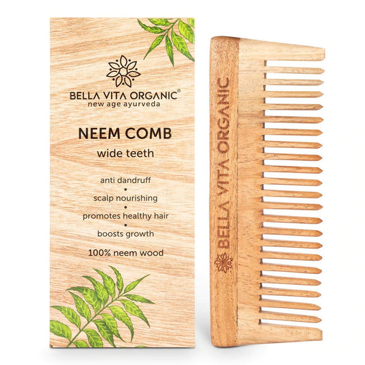 Buy Bella Vita Organic Wide Teeth Wooden Comb for Detangled Hair from DrMediCart, Ship from India to USA