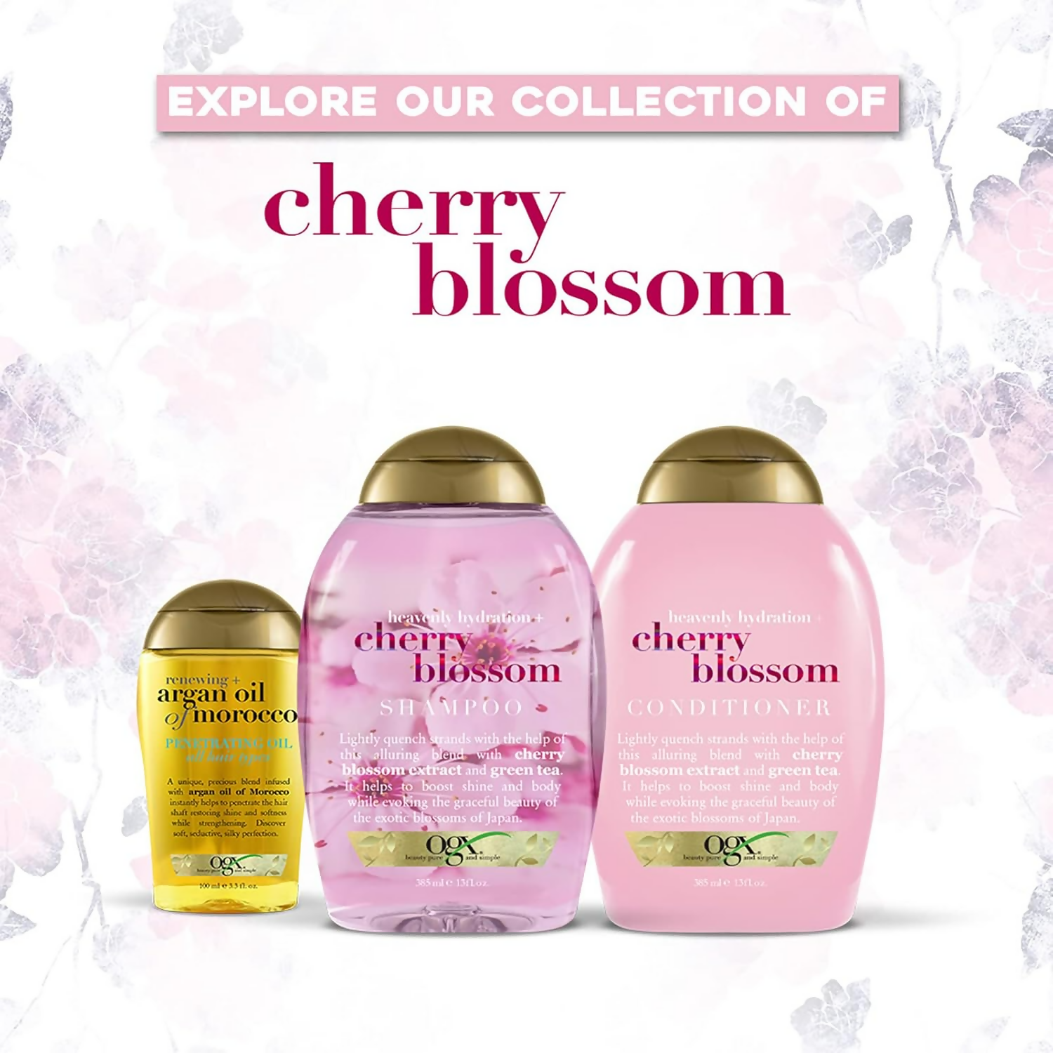 OGX Heavenly Hydration Cherry Blossom Shampoo