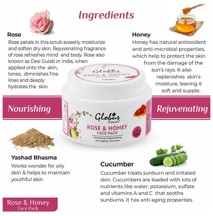 Globus Naturals Rose & Honey Face Pack