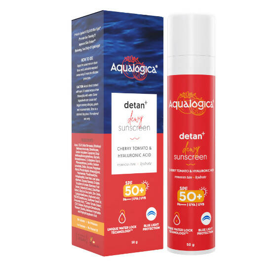 Buy Aqualogica Detan + Dewy Sunscreen With Cherry Tomato & Hyaluronic Acid from DrMediCart, Ship from India to USA