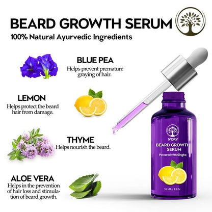 Ivory Natural Beard Growth Serum For Beard Wellness